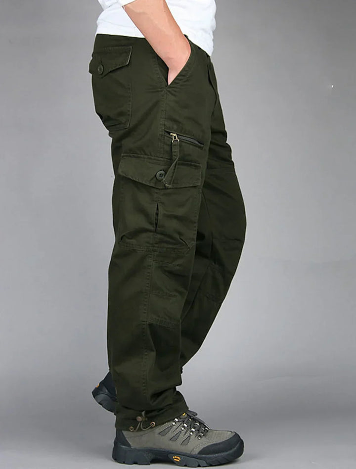 Pantalones Cargo Rectos Para Hombre | Múltiples Bolsillos