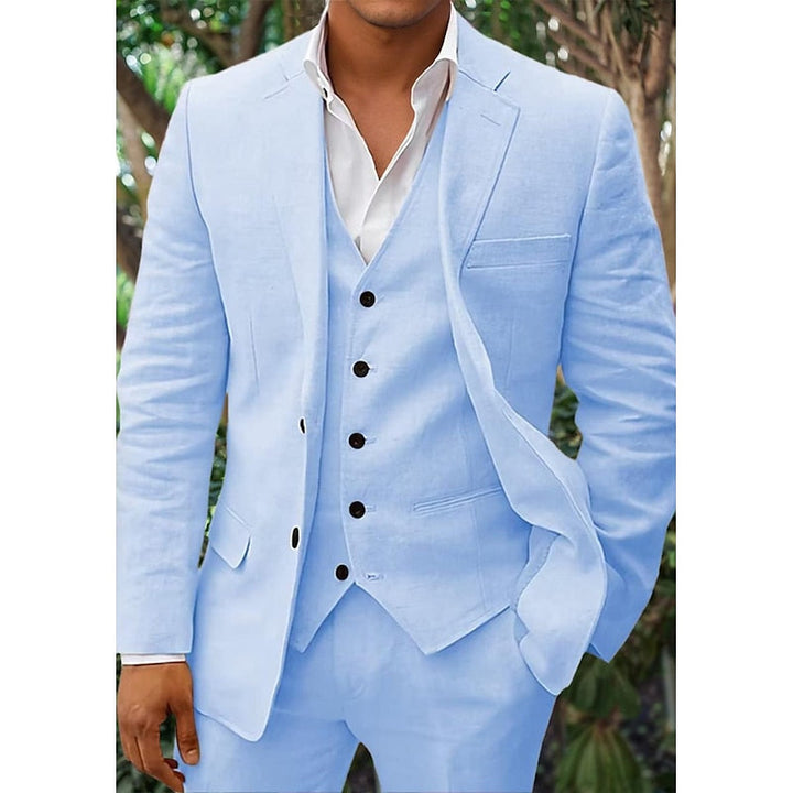 Hombres 3 Piezas Traje De Verano De Invitados De Boda Set | Ligero