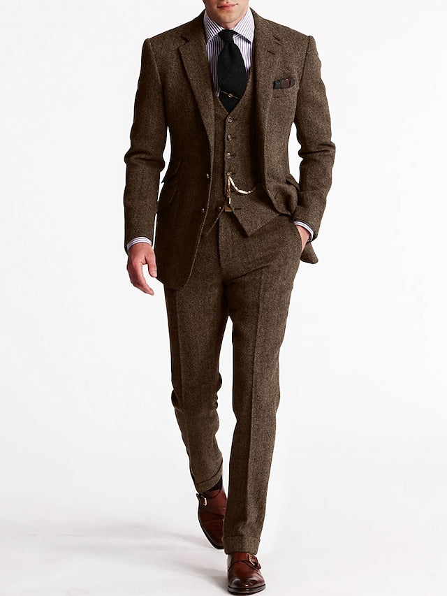 Traje Retro Para Invitado De Boda Para Hombre | Tres Piezas